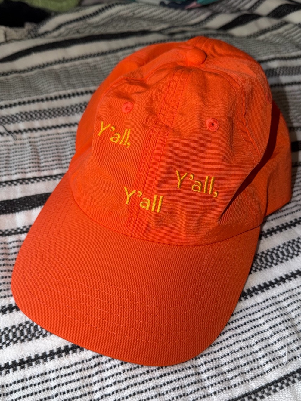 Outdoor Voices Orange 'Y'all' Embroidered Nylon Cap
